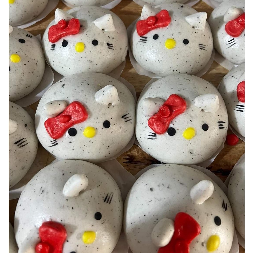 Bánh bao tạo hình con mèo  , đáng yêu nhiều mẫu cho khách lựa chọn