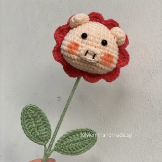 [Crochet-Ảnh thật] Hoa đầu heo viền hoa bằng len, đan móc thủ công