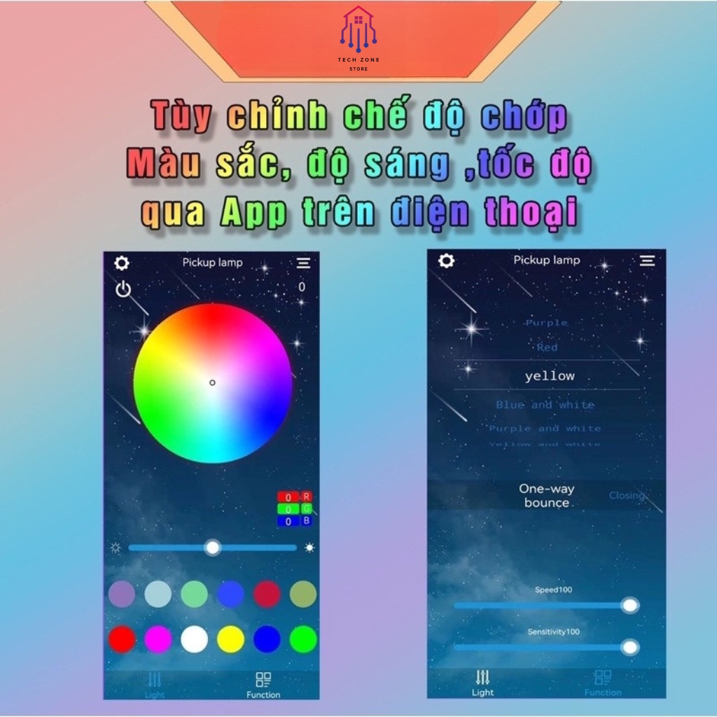 Thanh LED RGB nháy theo nhạc tiktok RGB 32 đèn HOẢ TỐC 1H