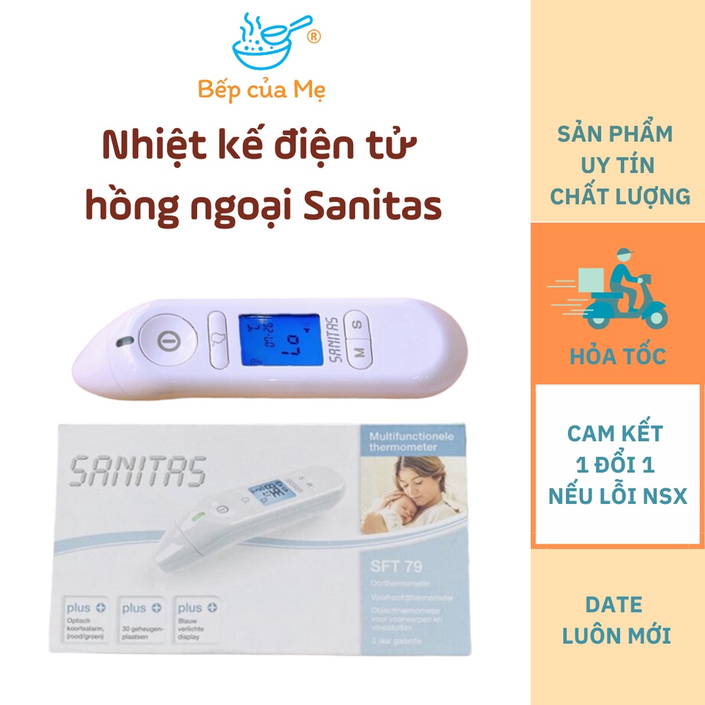 Nhiệt kế hồng ngoại điện tử Sanitas SFT 79 đo tai, trán , Shop Bếp Của Mẹ