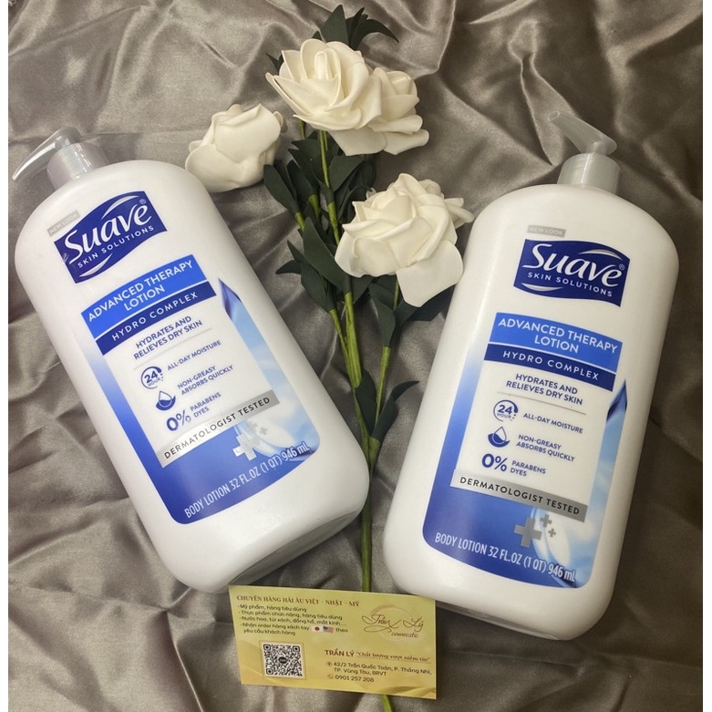 Dưỡng thể giữ ẩm cho da khô Suave Skin Solutions Body Lotion Advanced Therapy 946ml Mỹ