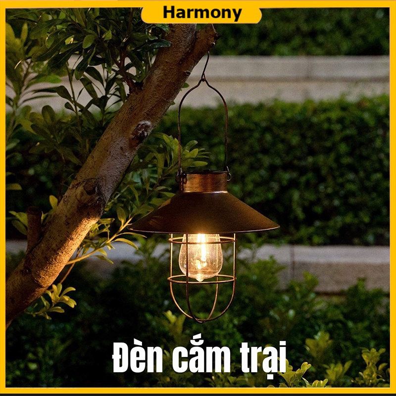 Đèn sân vườn cổ năng lượng mặt trời, vườn hoa ban công ngoài trời không thấm nước, đèn cắm trại đèn vonfram