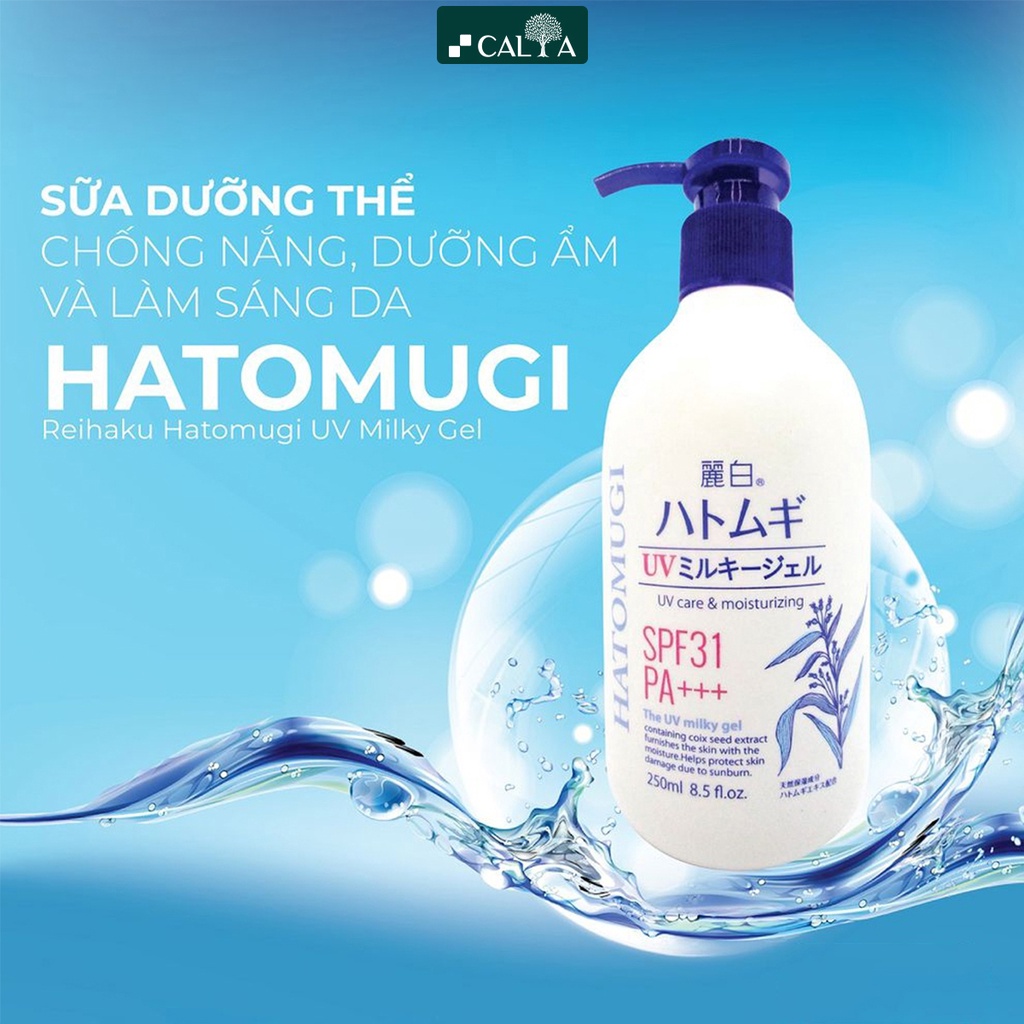 Sữa Dưỡng Thể Hatomugi Ban Ngày, Ban Đêm Cấp Ẩm, Sáng Da - Reihaku Hatomugi Body Lotion 250g/400ml