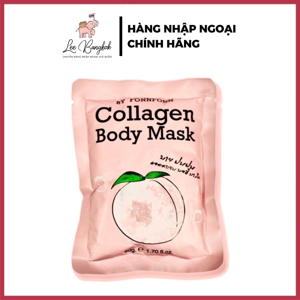 1 Gói Mặt Nạ Ủ Tắm Trắng Da Trái Đào Thái Lan Collagen Body Mask by Fonn Fonn Thái Lan 50gram | BigBuy360 - bigbuy360.vn