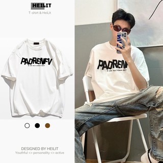 Áo Thun Nam Họa Tiết PAORENFV HeiLit Phông Tay Lỡ Chất Vải Cotton Co giãn Chuẩn Form Unisex