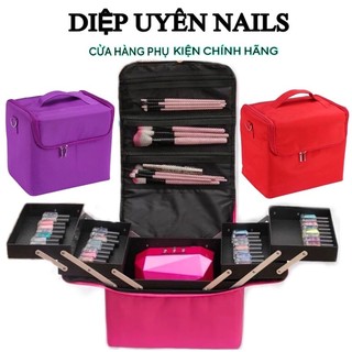 Cốp vải đựng đồ nail mi trang điểm - cốp vải 3 ngăn tiện dụng
