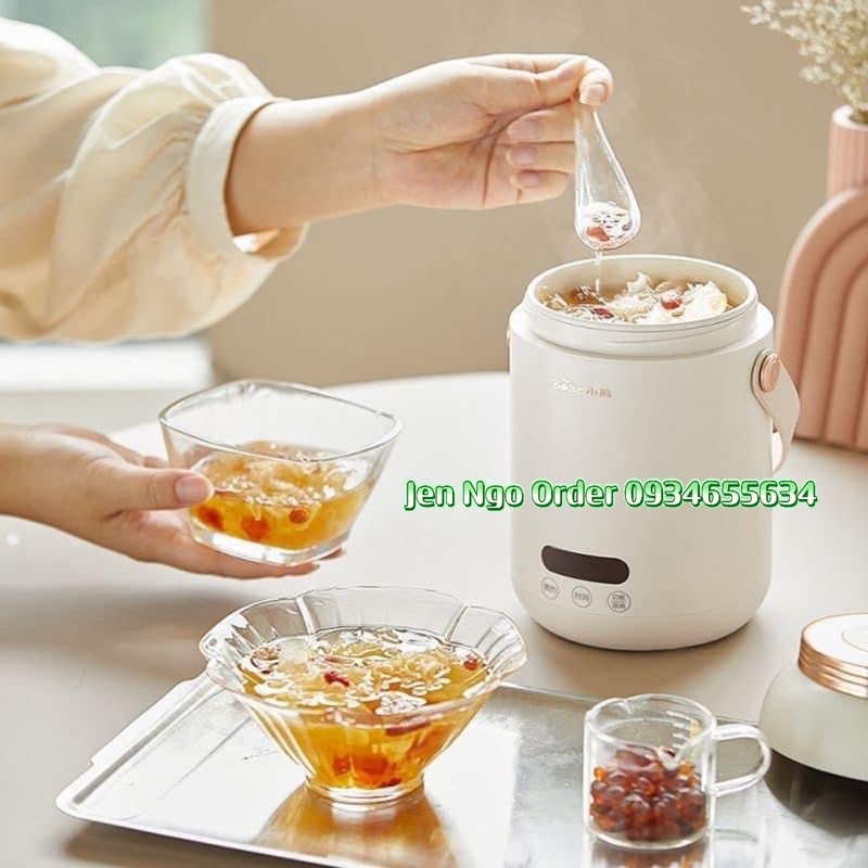 Nồi ủ cháo, hầm canh, chưng yến đa năng Bear 0,8l DRG-P08D1