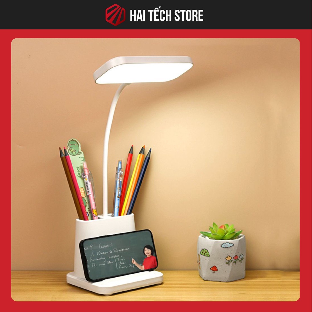 Đèn học để bàn chống cận bảo vệ mắt 3 chế độ ánh sáng, đèn led tích điện thông minh cao cấp làm cho học sinh, sinh viên