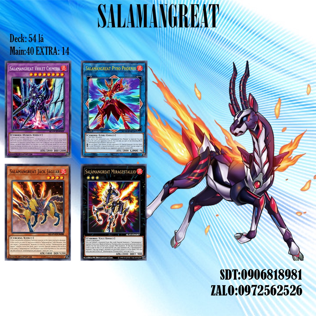 Bài YuGiOh - Bộ 54 lá bài Salamangreat - Salamangreat Deck - Card Game VN Giá Rẻ