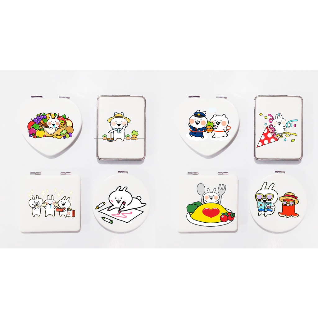 Gương 2 mặt thỏ usagyuuun GPI45 gương pu gương hoạt hình cute dễ thương thần tượng