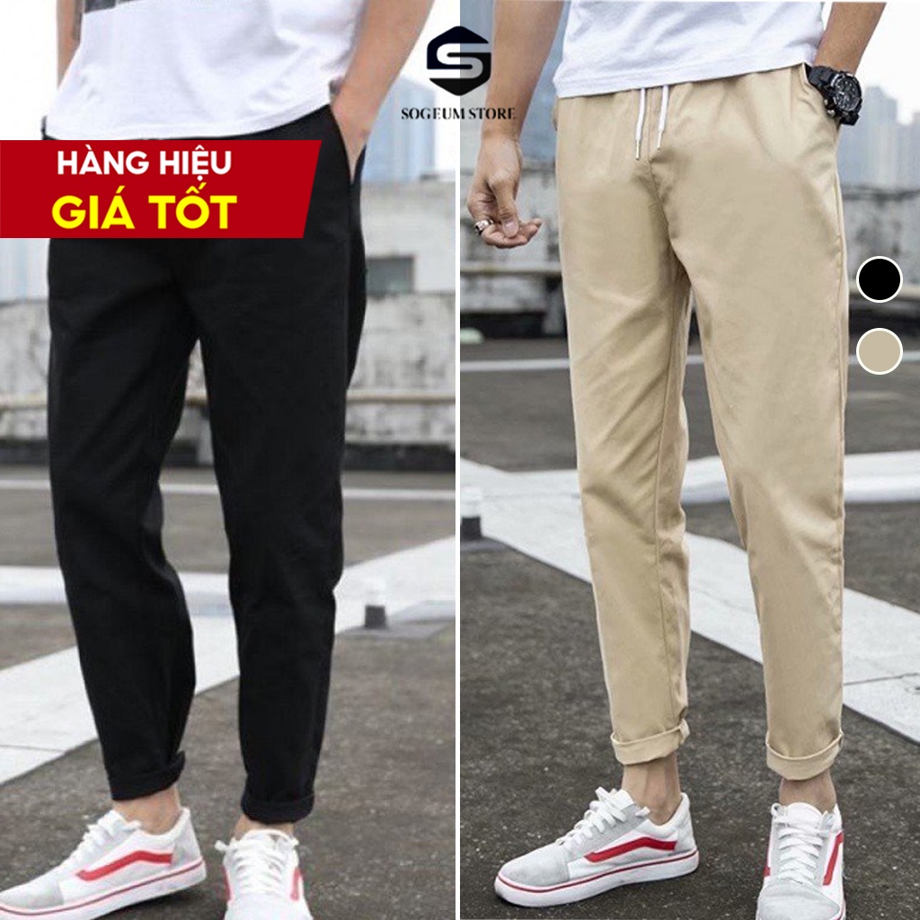 Quần KaKi Baggy Nam Dáng Đứng Cạp Chun Trẻ Trung Năng Động chính hãng Sogeum Store