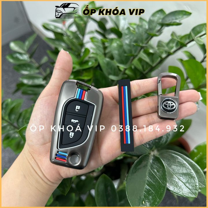 Ốp khóa kim loại bằng hợp kim cao cấp xe ô tô Toyota Fortuner, Innova, Altis, Hilux Mẫu Chìa Cơ