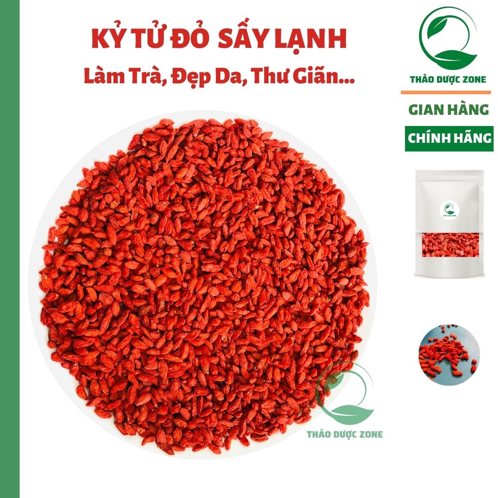 Sét 300g Kỷ Tử Đỏ Sấy Lạnh Thảo Dược Zone giúp cải thiện thị lực làm đẹp da tốt cho phổi hỗ trợ giảm cân