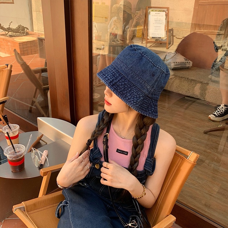 Mũ Nón Bucket Denim Dày Dặn