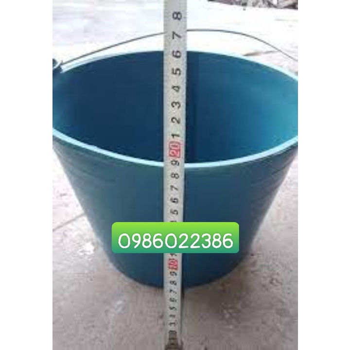 Xô nhựa Xanh Lam - Xô Nhựa Đựng Nước, Tưới Cây, Xách Hồ,Xách Vữa, Đựng Đồ,Có Quai Xách, Kích Thước 28x18Cm