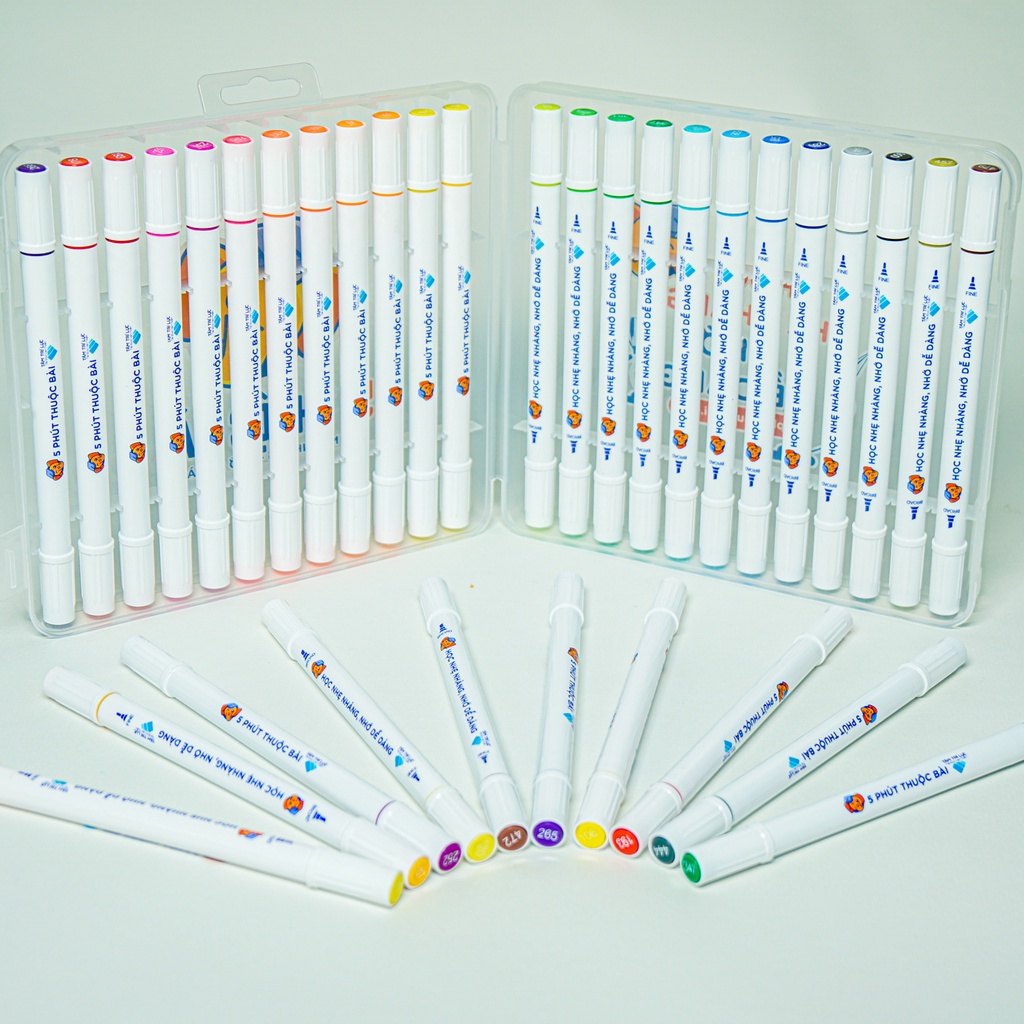 Bút Lông Màu 2 Đầu 5 Phút Thuộc Bài - Art Marker  - bút dạ màu marker, bút lông tô màu vẽ tranh