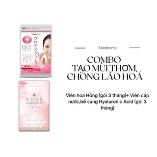 [sẵn, 90 ngày, feedback] VIÊN COLLAGEN Tổ YẾN và HOA HỒNG SEEDCOMS NHẬT
