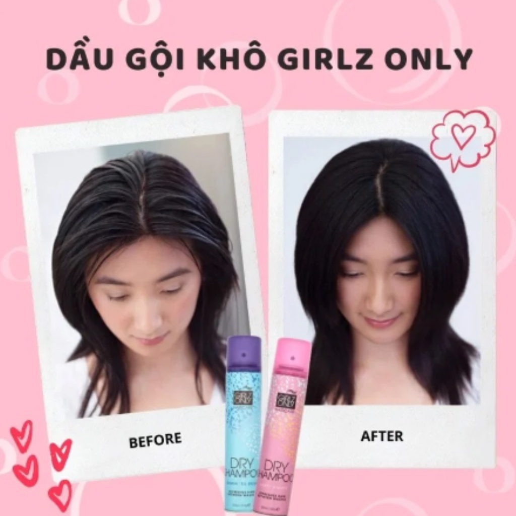 Dầu Gội Khô Girlz Only Party Nights / Dawn 'Til Dusk / Dazzling Volume / No Residue Nude 100ml / 200ml