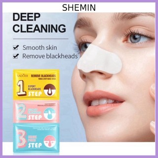 Set Lột mụn 3 miếng - Miếng Lột Mụn Đầu Đen Mũi SHEMIN