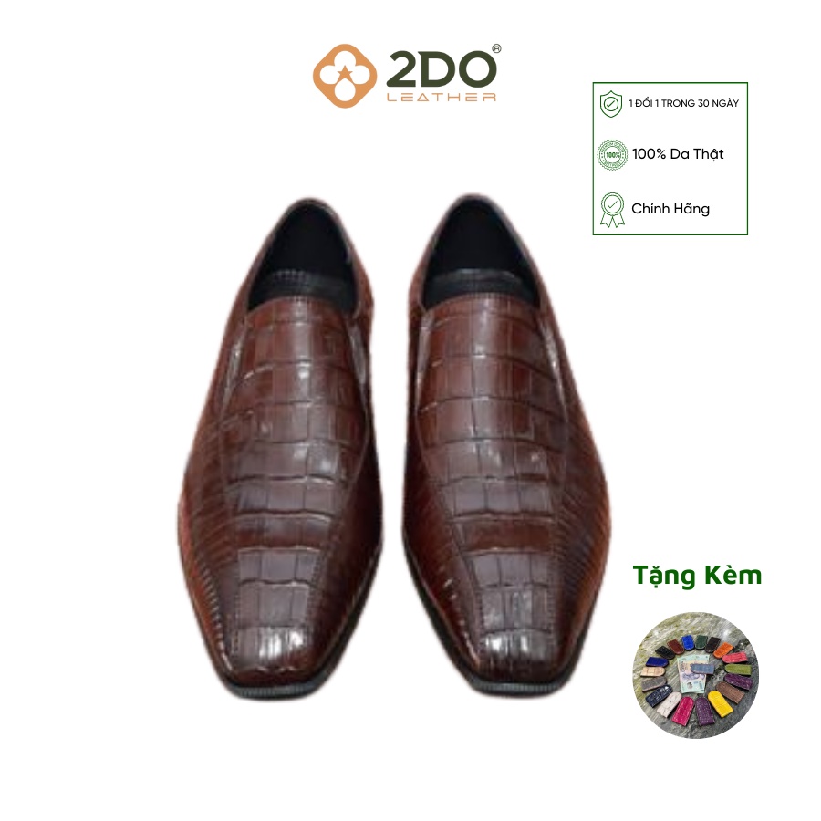 Giày Tây Gù/Bụng Da Cá Sấu 2DO LEATHER G921G Quà Tặng Cho Người Thân, Sang Trọng, Cao Cấp, Siêu Bền