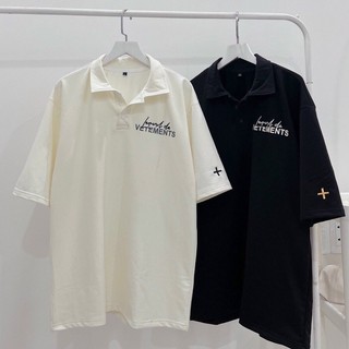 Áo thun có cổ , áo polo form rộng tay lỡ - vetements