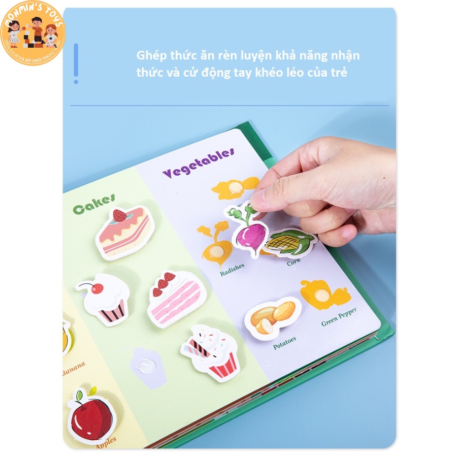 Sách Bóc Dán Thông Minh Nhiều Chủ Đề Cho Bé_Sách Dán Hình Cho Bé_Học Liệu Montessori