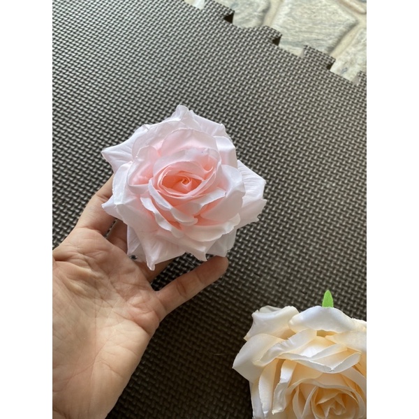 Đầu Bông Hoa Hồng trang trí nhà cửa, cắm bình- hoa giả, hoa vải lụa