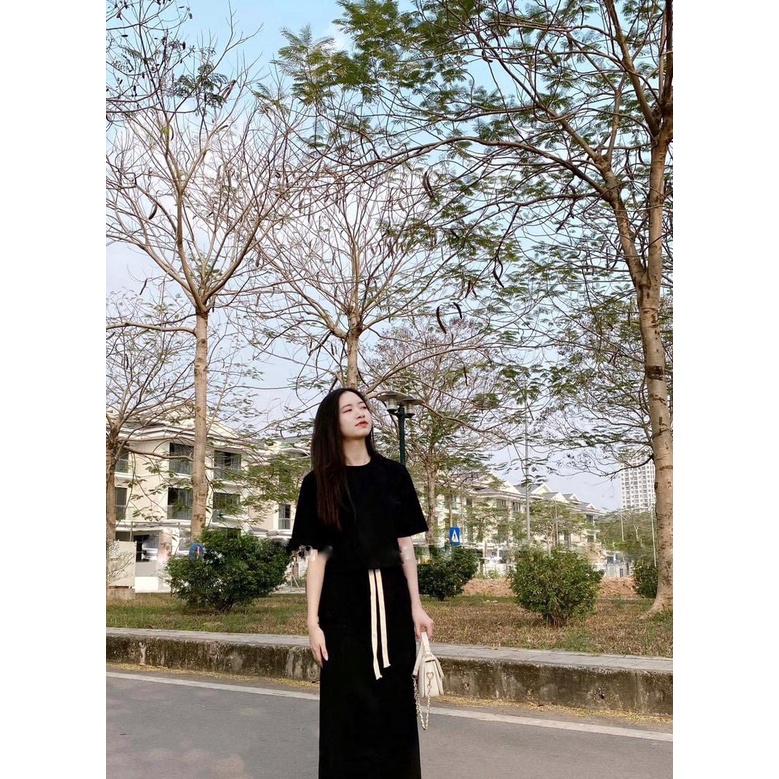 Set áo + chân váy cotton khô 4 màu siêu xinh full size SMLXL Jullie.De' Clothing