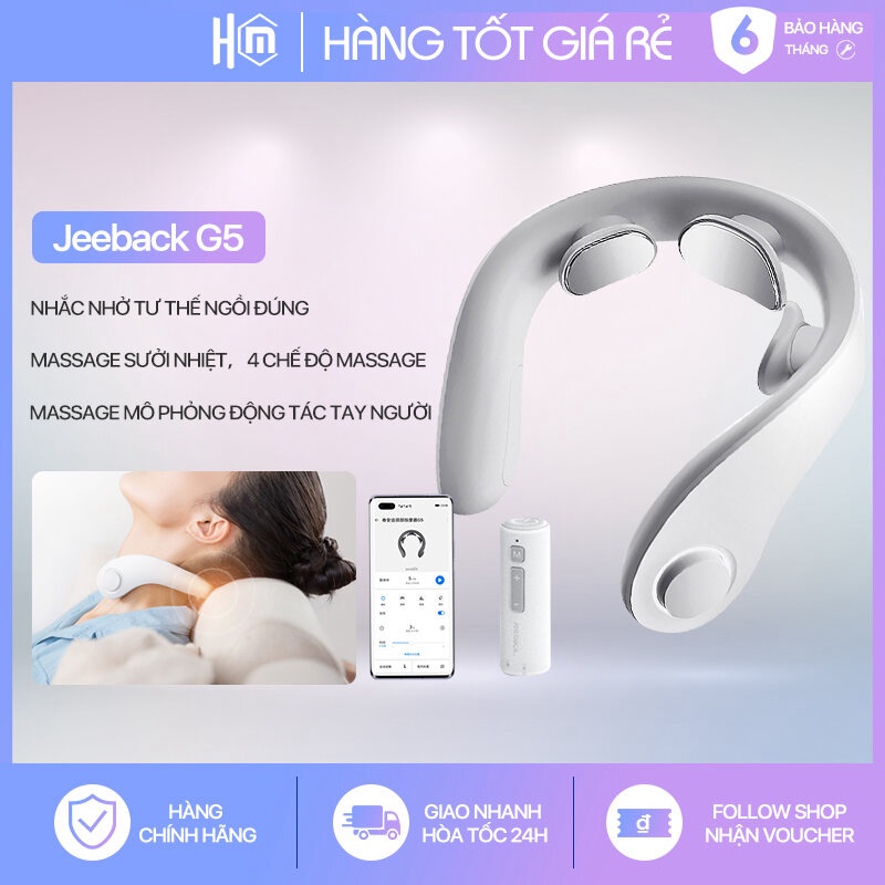 Xiaomi Jeeback G5 Máy massage cổ thông minh- - 4 Chế Độ 8 Cường Độ Massage