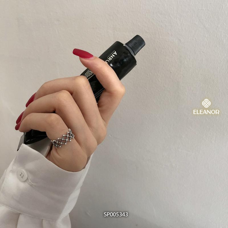Nhẫn nữ hở bạc 925 Eleanor Accessories thiết kế lưới hình thoi phụ kiện trang sức 5343