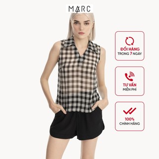 Áo nữ sơmi voan caro xốp mùa hè MARC FASHION GN03112020