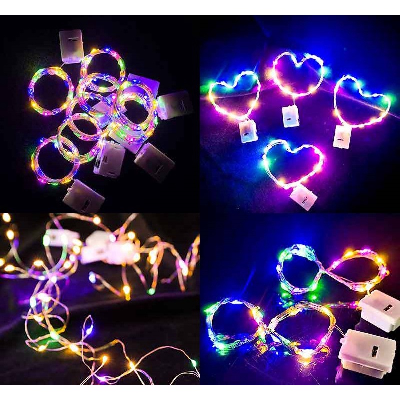 Đèn LED 1met Dây Đèn Hoa Quà Tặng _ Trang Trí Ba Tốc Độ Điều Chỉnh Nhấp Nháy Đèn Nhỏ Dây Lớn