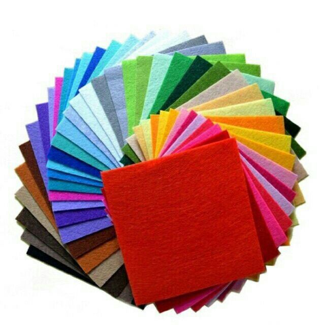 Vải dạ cứng/vải dạ nỉ  45*45, 30*30 làm đồ handmade, craft, thủ công, sách vải, đồ treo nôi
