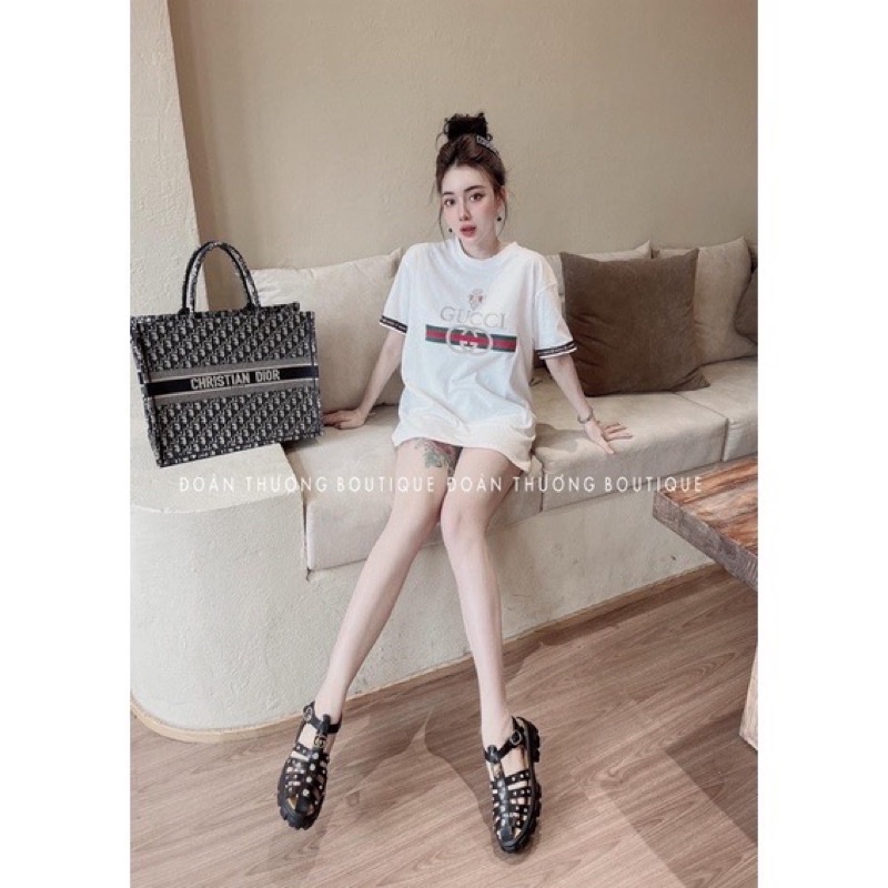 Sandal rọ gc đế cao đính đá fullbox .Thuytienshoes