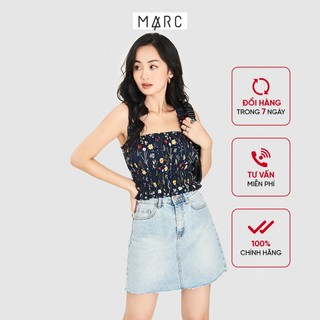 Áo nữ MARC FASHION 2 dây crop top rút nhún họa tiết hoa CBHN052921