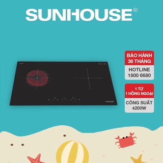Bếp đôi điện từ hồng ngoại SUNHOUSE SHB EI01