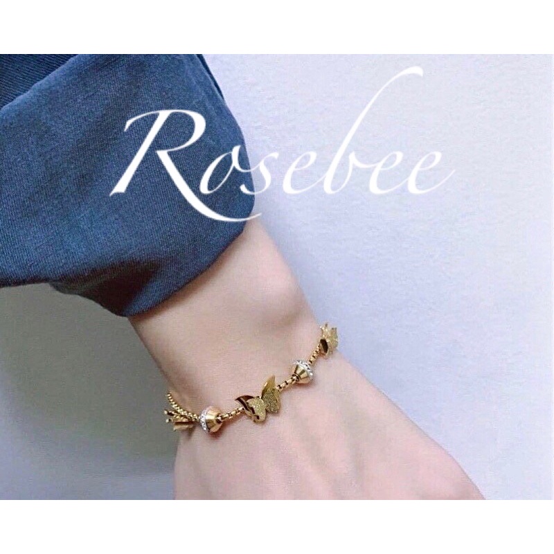 Lắc tay titan mặt bướm không gỉ