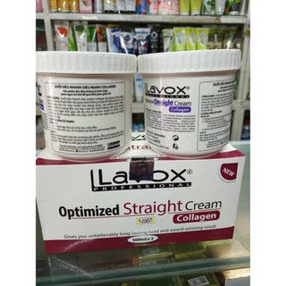 Thuốc Ép Duỗi Tóc Lavox Tím Collagen 500ml x2