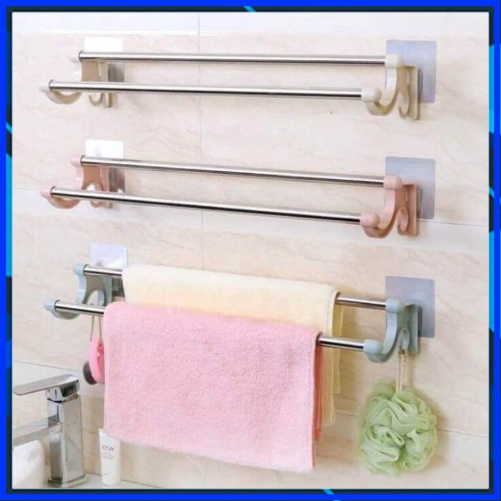 Giá, móc treo khăn dán tường dùng trong phòng tắm,nhà vệ sinh