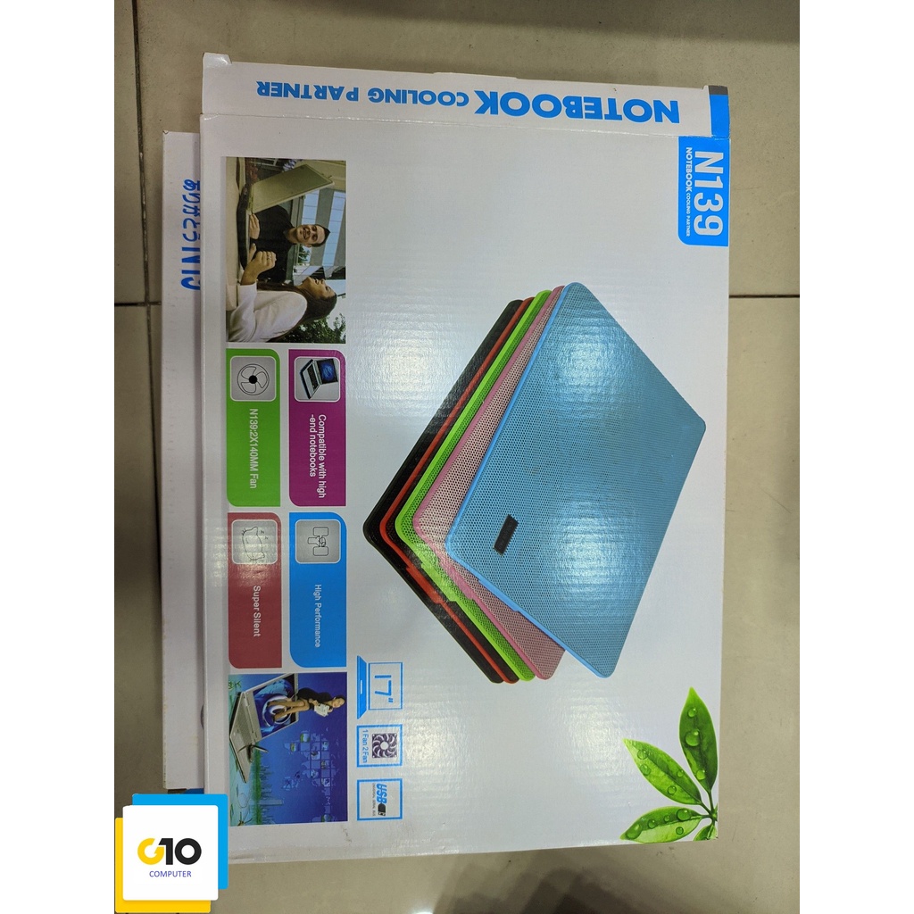 Quạt Tản Nhiệt Laptop⚡️Đế Tản Nhiệt N139 2 Quạt⚡️Fan Laptop N139 Làm Mát Cực Nhanh. Bh 12 Tháng⚡️C.Brand