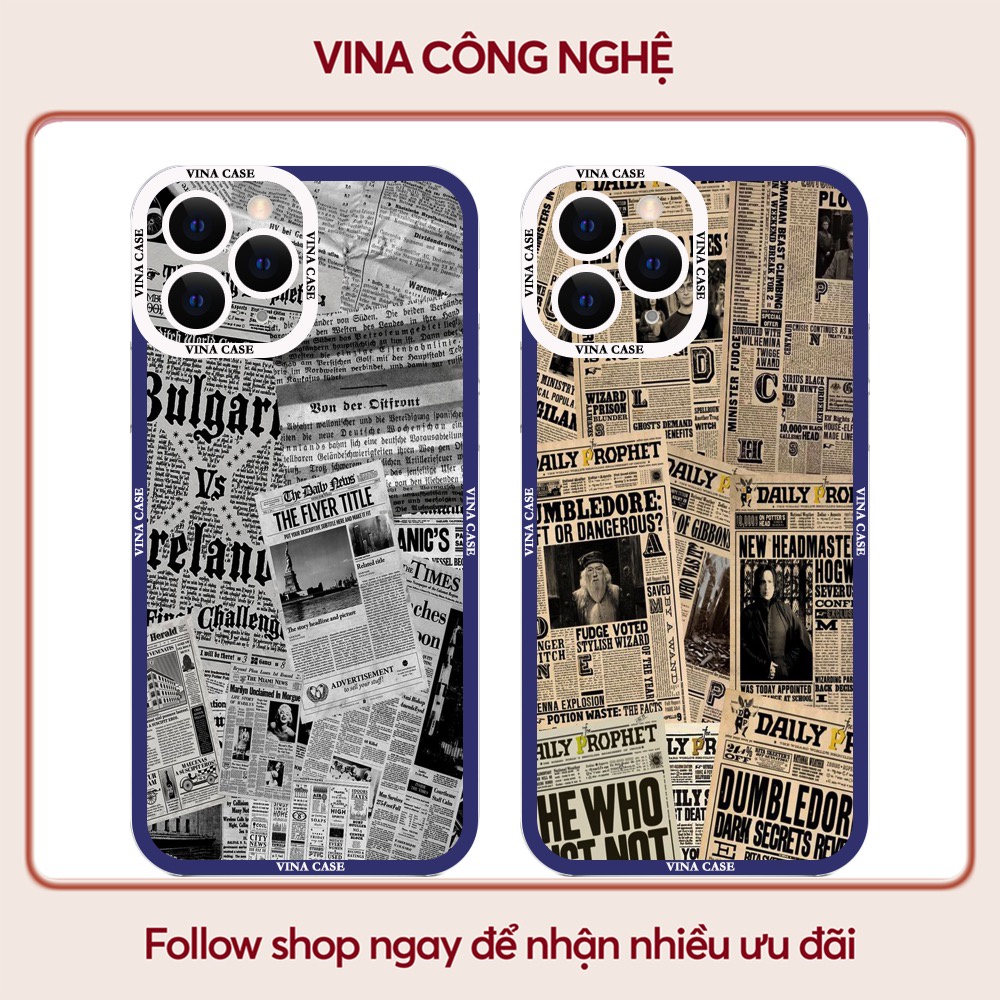Ốp lưng Vsmart Joy 3/Joy 4/Live 4/Active 3/...dẻo trong in hình Giấy Báo
