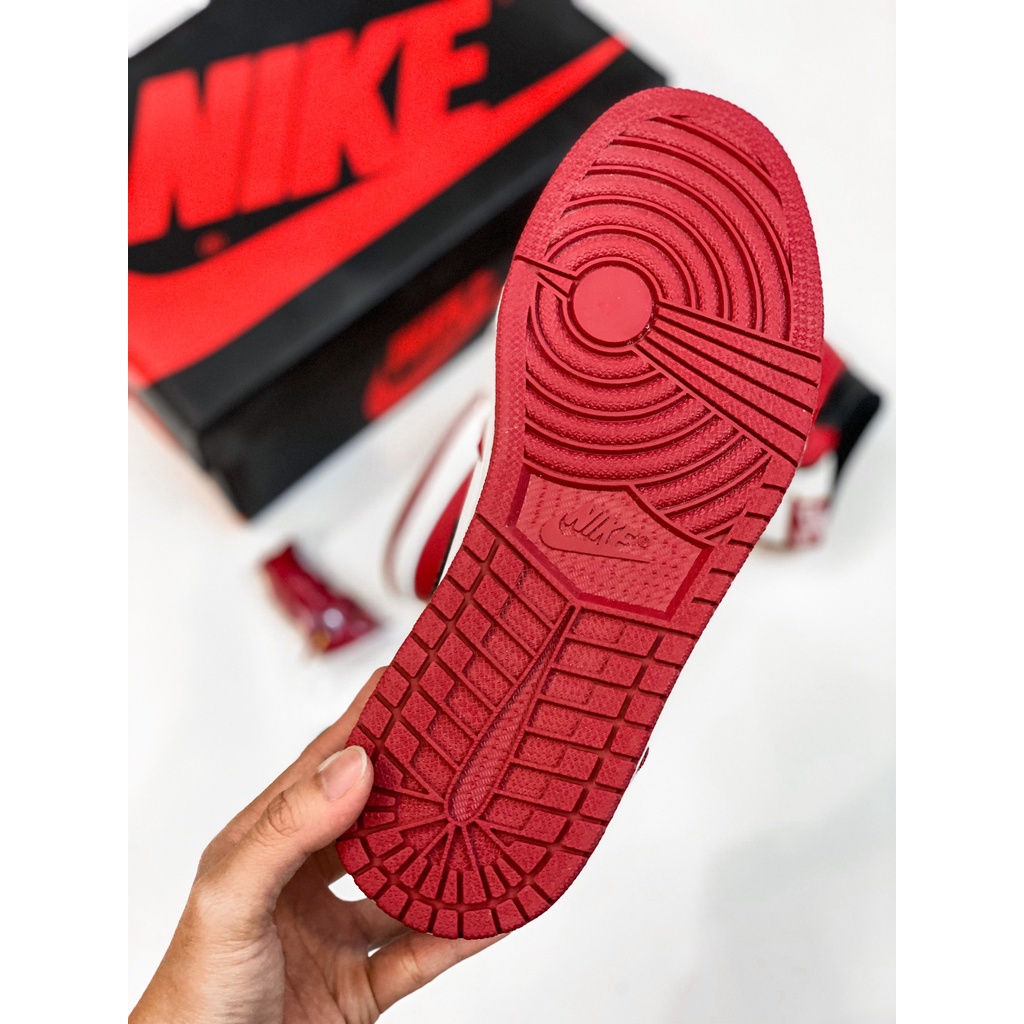 Giày 𝐉𝐨𝐫𝐝𝐚𝐧 Đỏ Trắng Cổ Cao - Sneaker Unisex Nam Nữ Hàng cao cấp bản Trung hottrend 2023