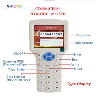 Máy sao chép thẻ từ cầm tay CD300 Đa Tần Số copy thẻ Proxy và Mifare