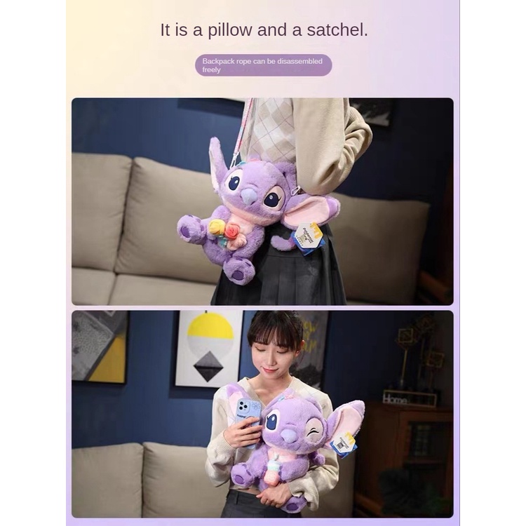 Túi Đeo Chéo Hình Thú Nhồi Bông Stizai Lavender Đáng Yêu