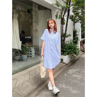 Đầm Sơ Mi OLARI Họa Tiết Sọc - OL292 - Opi Shirtdress