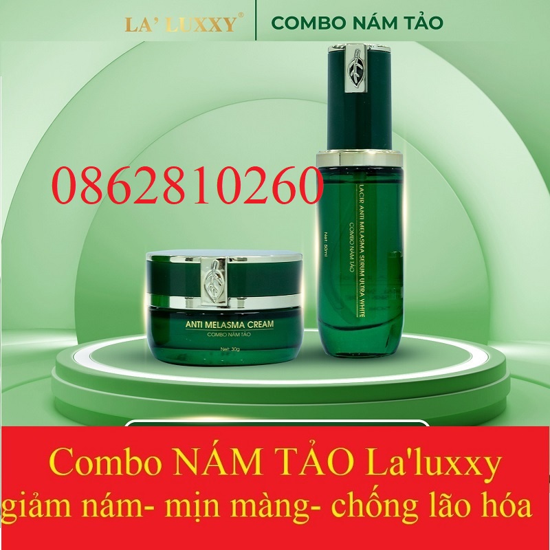 Bộ combo kem serum nám tảo dr lacir dưỡng da mờ thâm la'luxxy anti melasma cream + serum untra white chính hãng drlacir