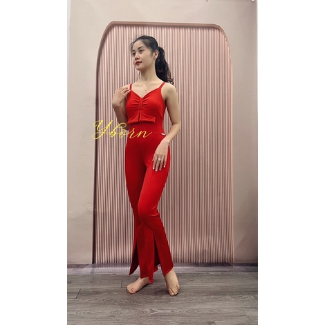 Bộ liền thân tập yoga / múa hàng Yborn - Jum liền chất cottonspandex co giãn thấm mồ hôi cao cấp