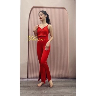 Bộ liền thân tập yoga / múa hàng Yborn - Jum liền chất cottonspandex co giãn thấm mồ hôi cao cấp