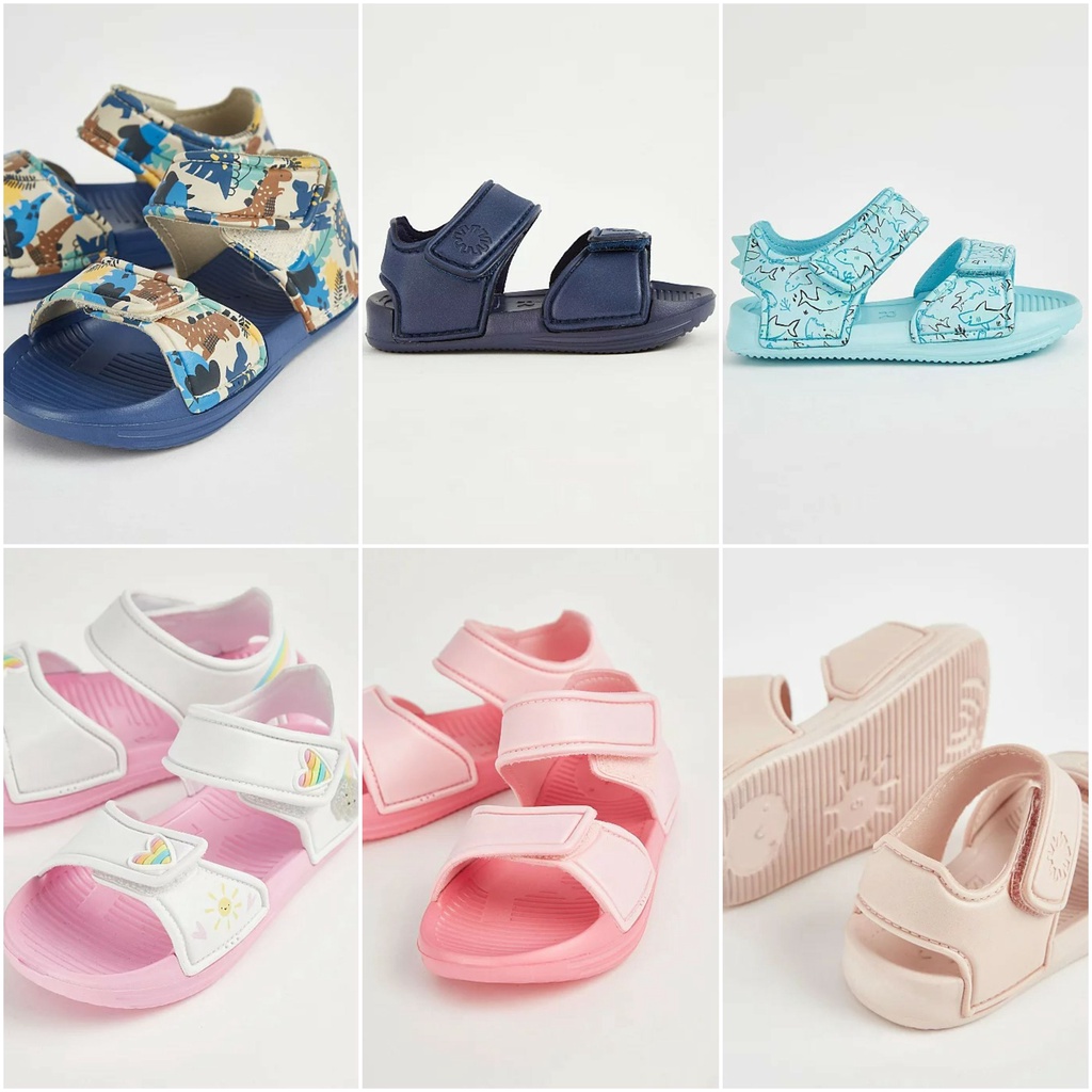 Dép xốp Sandal siêu nhẹ hồng/ trắng/ cá xanh /navy/ báo George _authentic UK