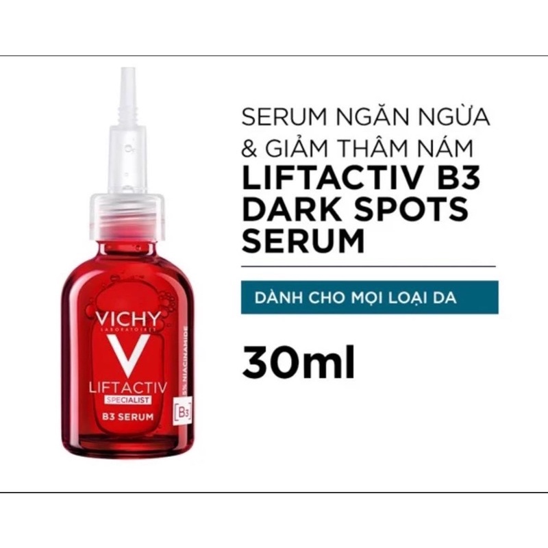 Serum giúp cải thiện & ngăn ngừa thâm nám đốm nâu toàn diện Vichy Liftactiv B3 Dark Spots serum 30ml